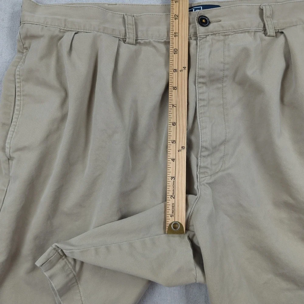 Polo Ralph Lauren Shorts Mens 42 Khaki Pleated Tyler‎ Preppy Casual